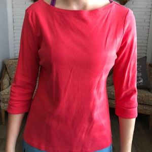 Coral 3/4 sleeve blouse